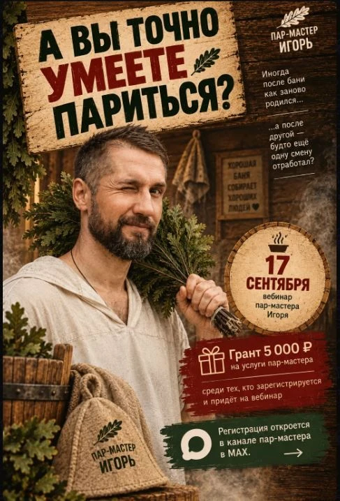А вы точно умеете париться?