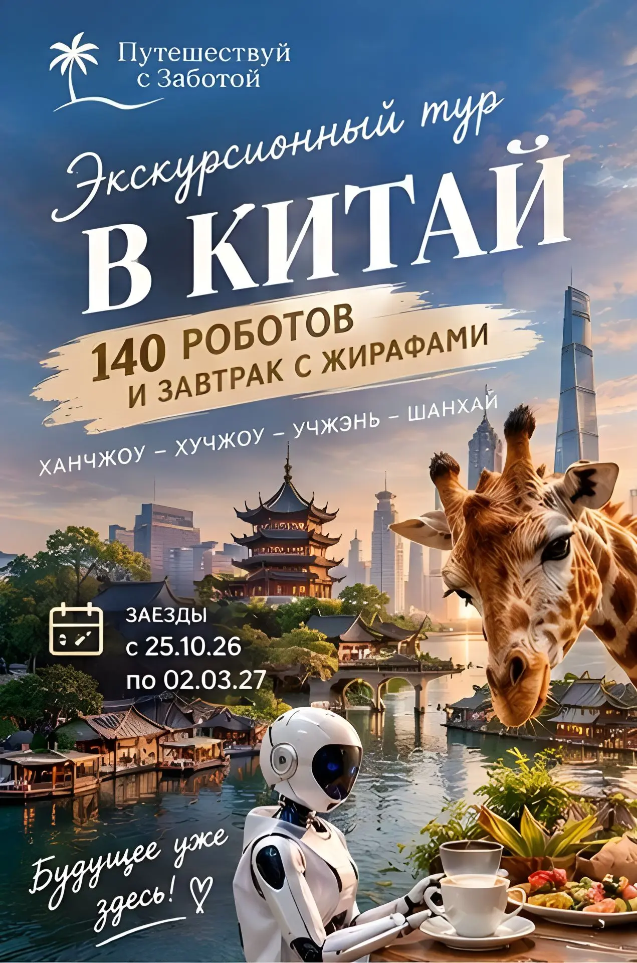 🩷ВАУ! 140 РОБОТОВ И ЗАВТРАК С ЖИРАФАМИ