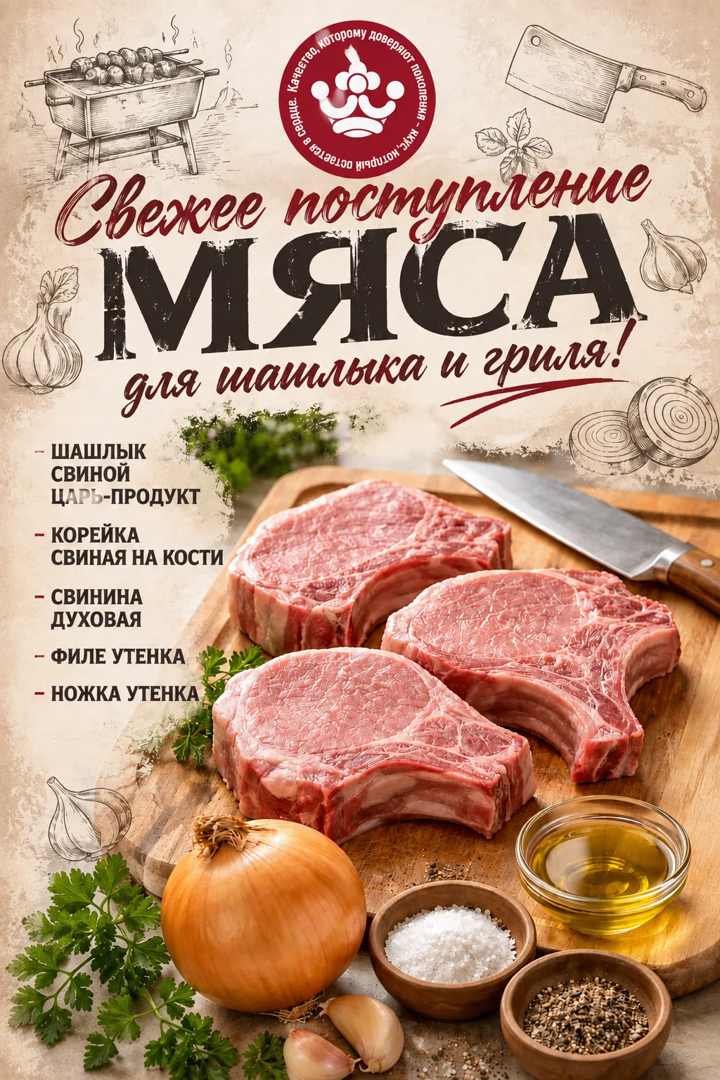 🔥 Свежее поступление мяса для шашлыка и гриля!