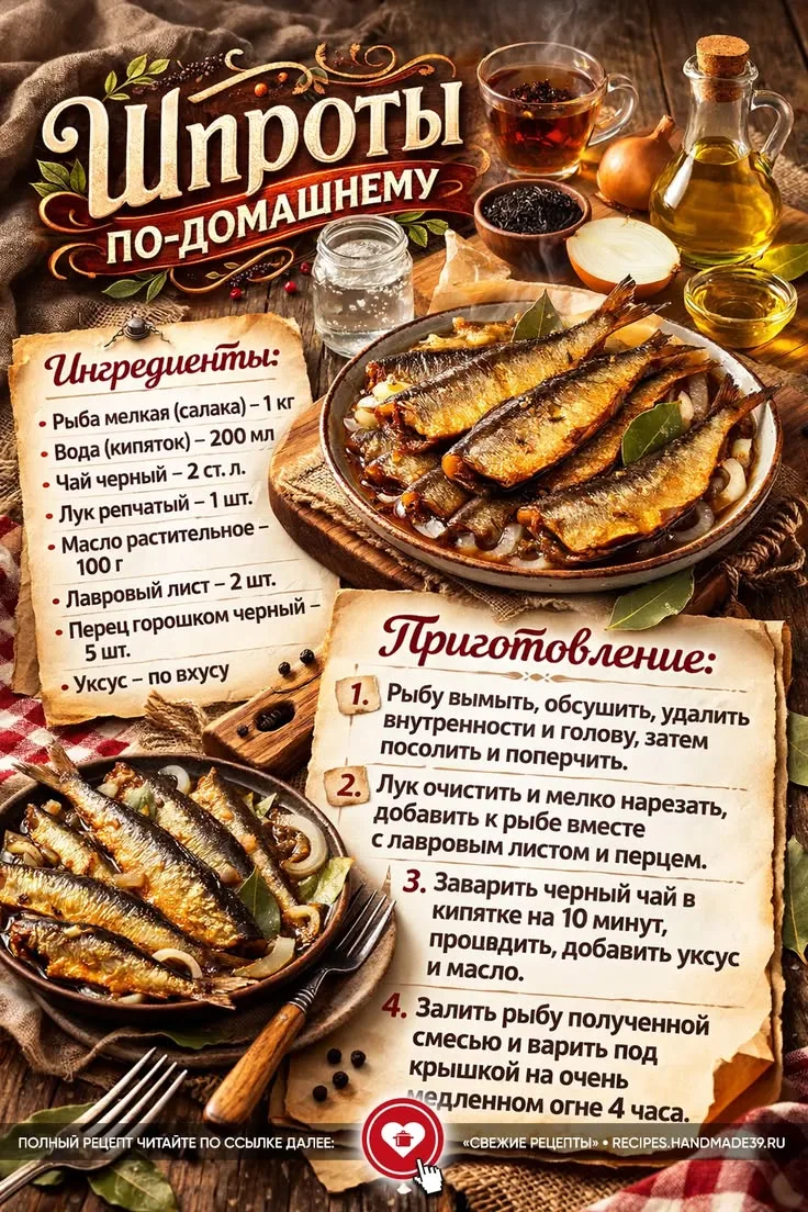 🐟 Шпроты по-домашнему: секрет «золотистых» рыбок