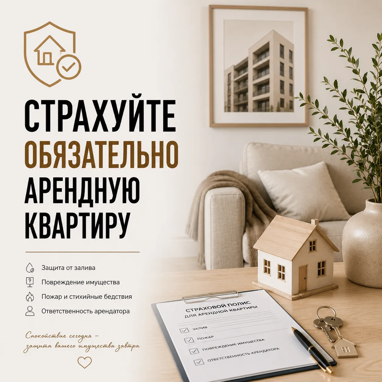Я всегда говорю: Обязательно страхуйте свою недвижимость!