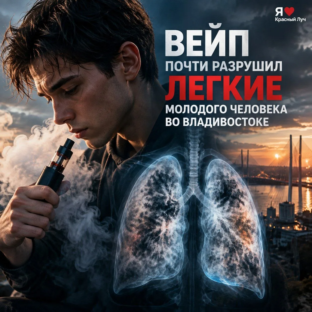 Вейп почти разрушил легкие молодого человека во Владивостоке
