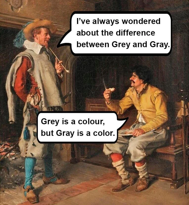 Grey vs gray