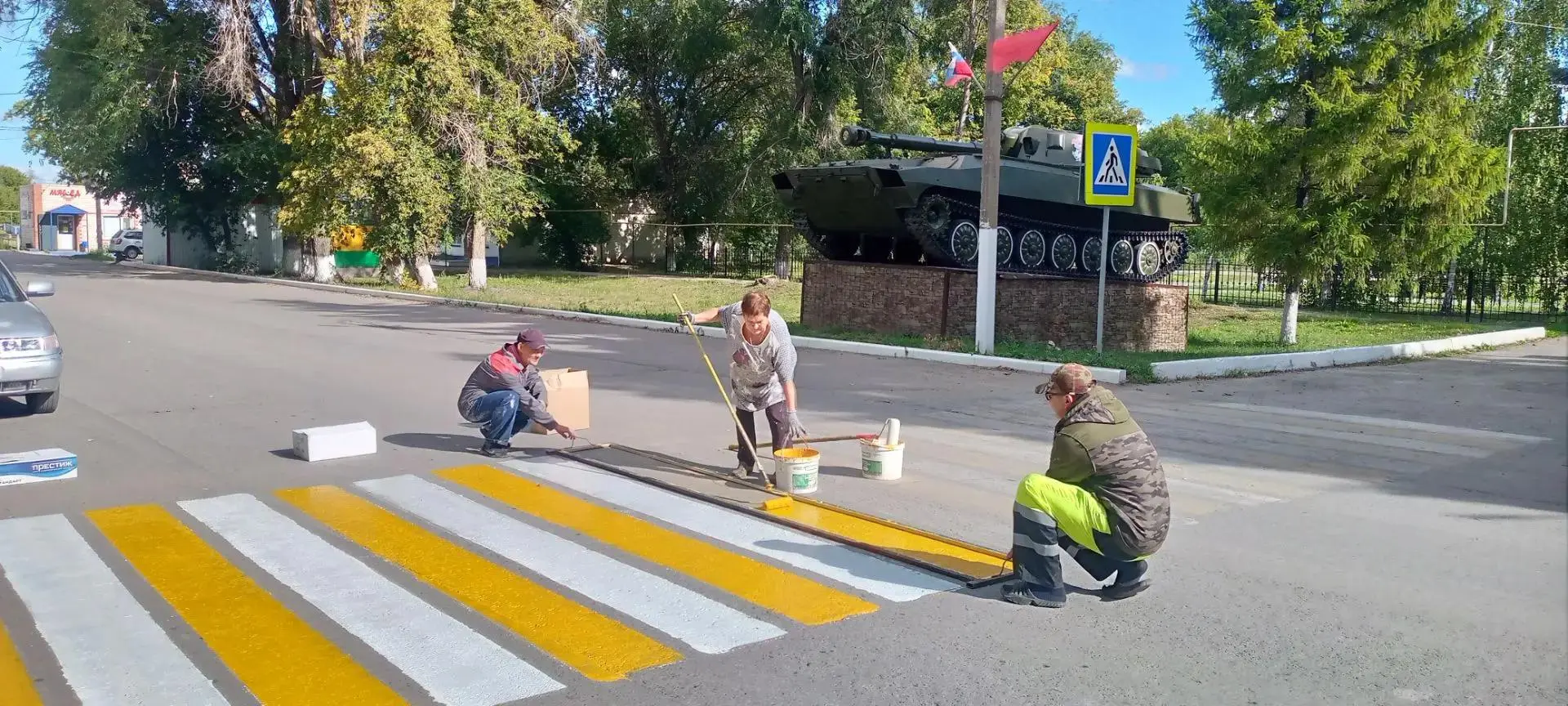 Обновленная разметка на улице Ленина в Радищево повысит безопасность школьников