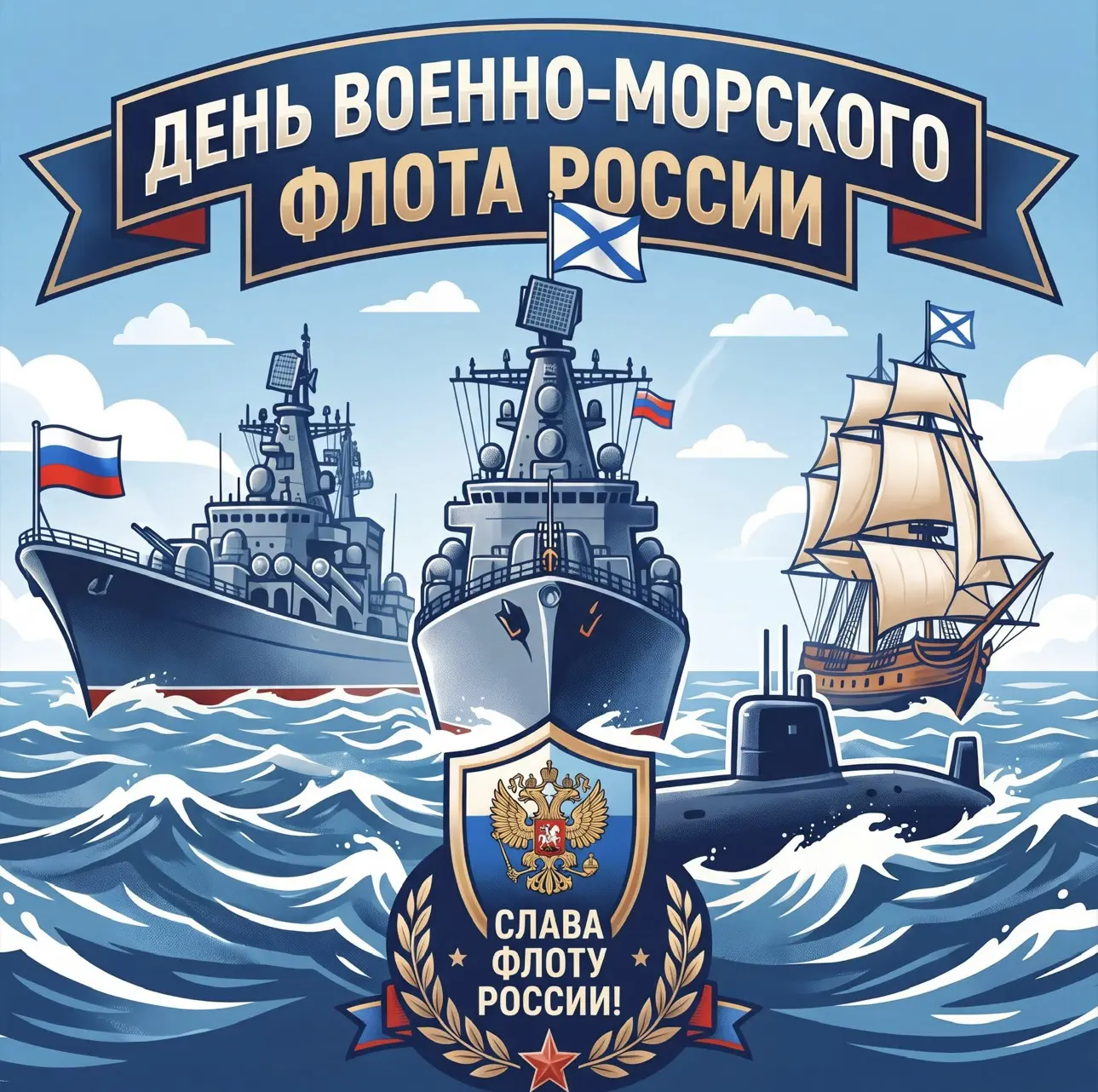 Сегодня, 26 июля, в России отмечается День Военно-морского флота 🚢 - праздник всех, кт...