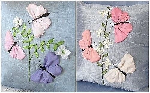 Бабочки из лент