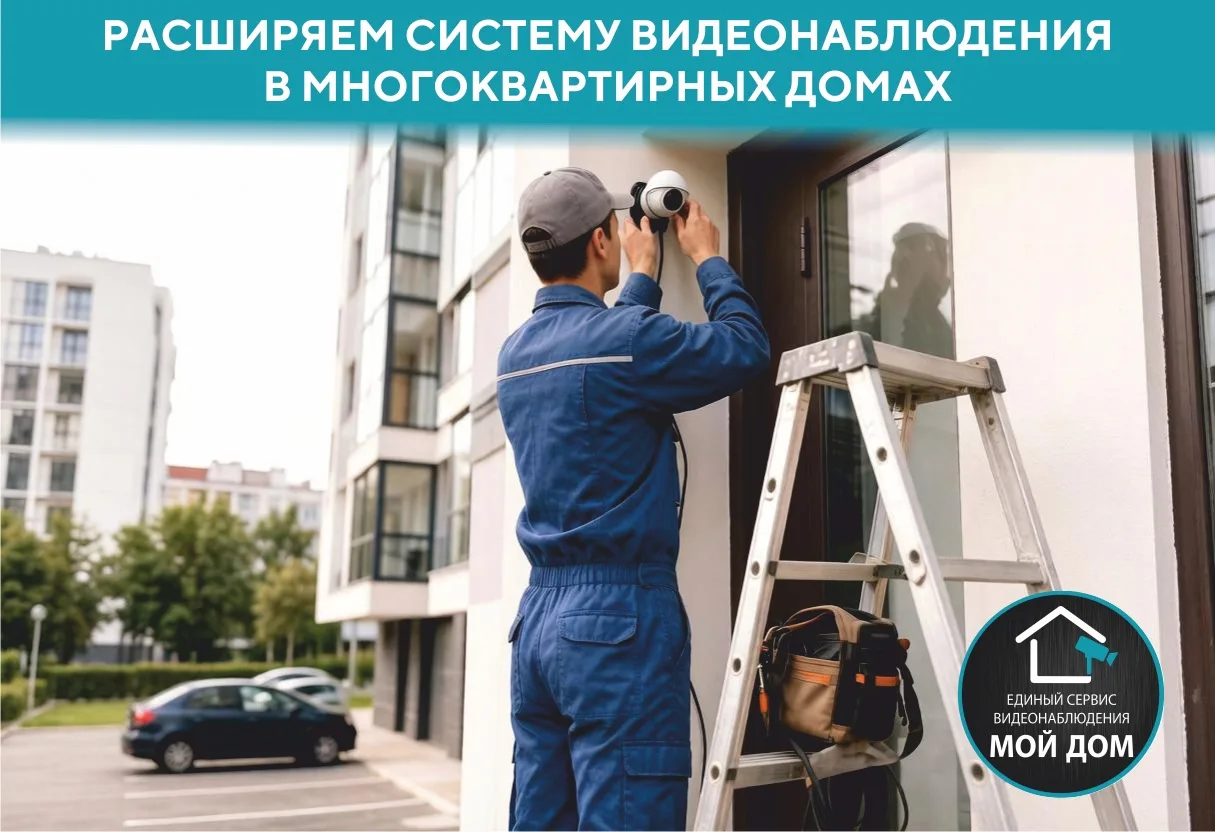 ⭐️ Специалисты «Единого сервиса видеонаблюдения МОЙ ДОМ» продолжают успешно монтировать систему виде