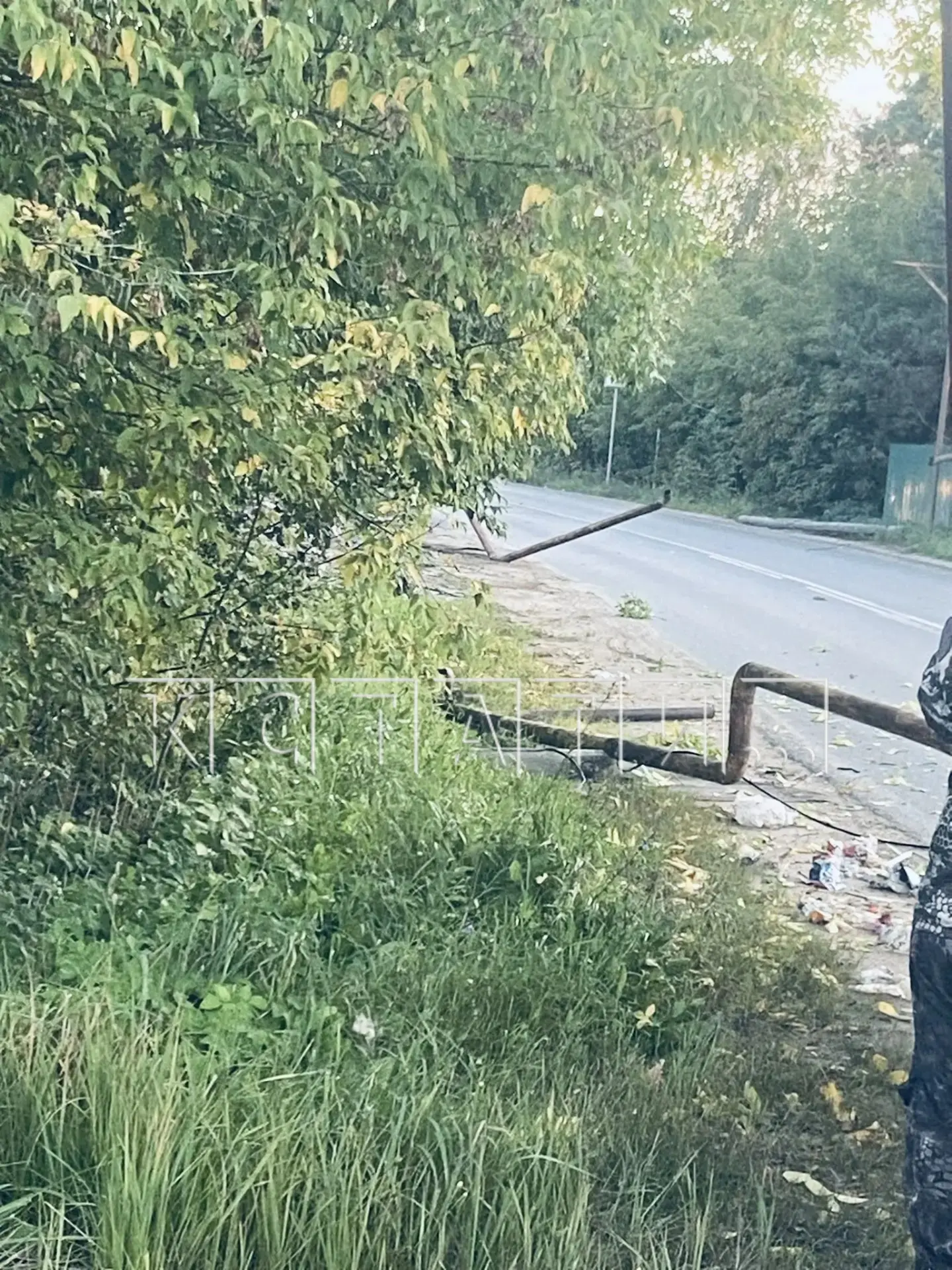 ЧП в Балахне - на улице Вокзальной мусоровоз снёс главную газовую трубу
