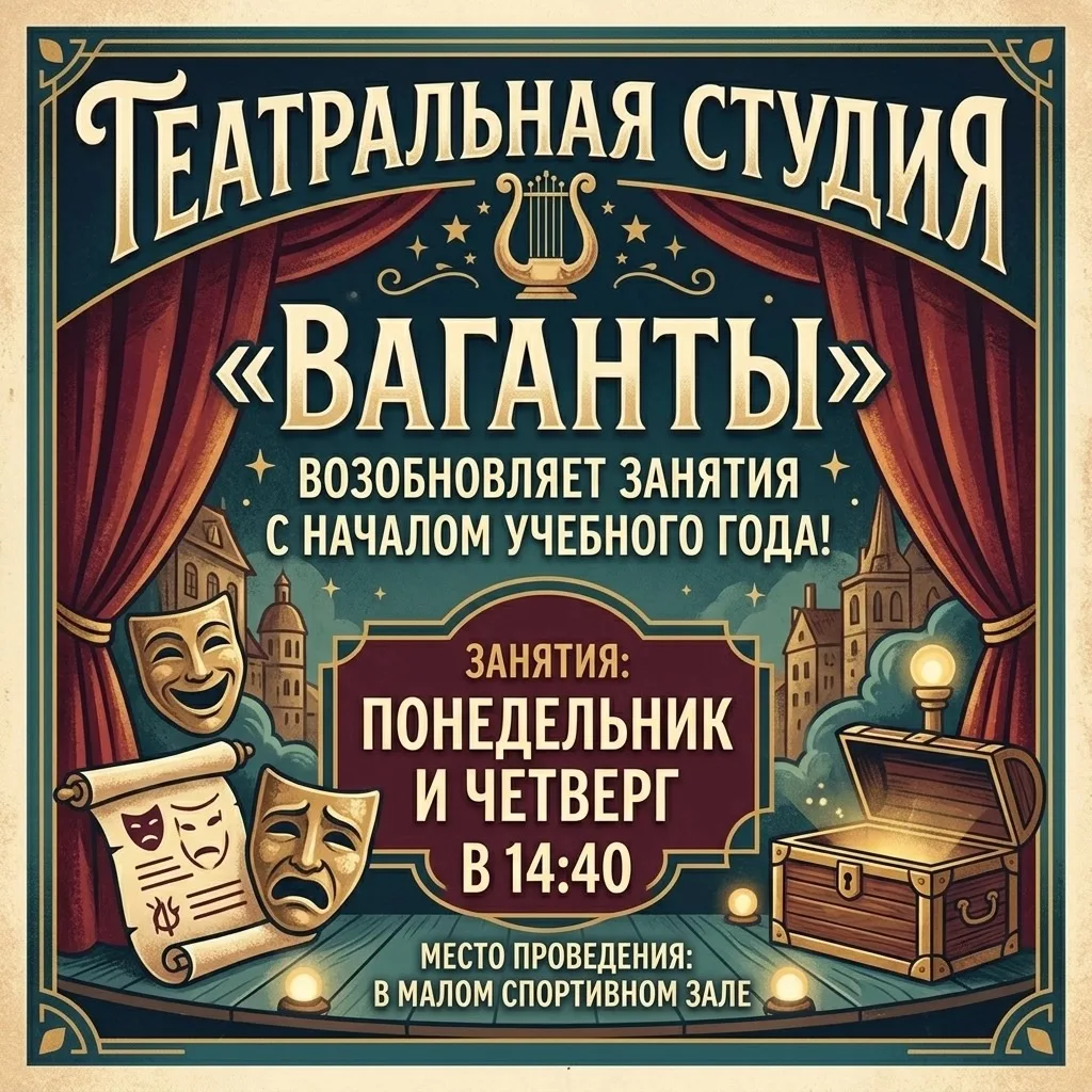 🎭 «Ваганты» возвращаются после каникул!🙌