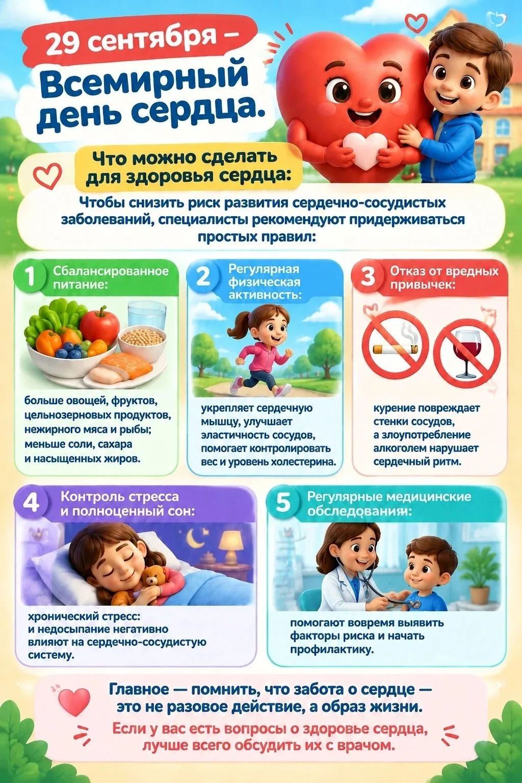 Всемирный день сердца отмечается ежегодно 29 сентября. Это глобальная кампания, цель ко...