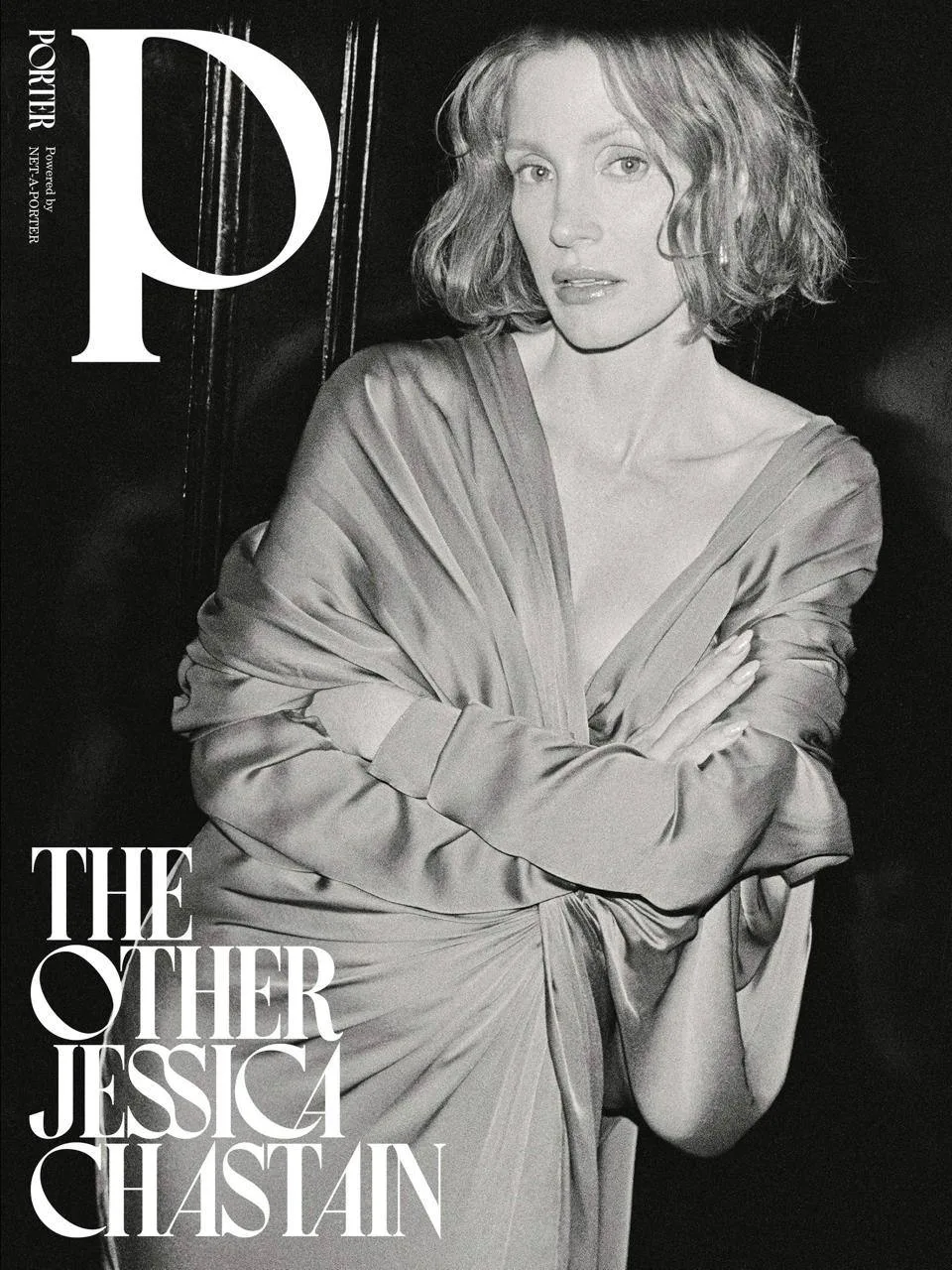 Джессика Честейн появилась на октябрьской обложке журнала Porter Magazine.