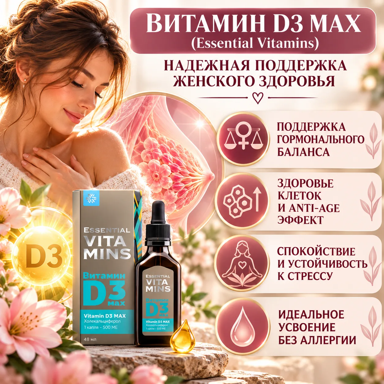 ☀️ Витамин D3 MAX (Essential Vitamins)