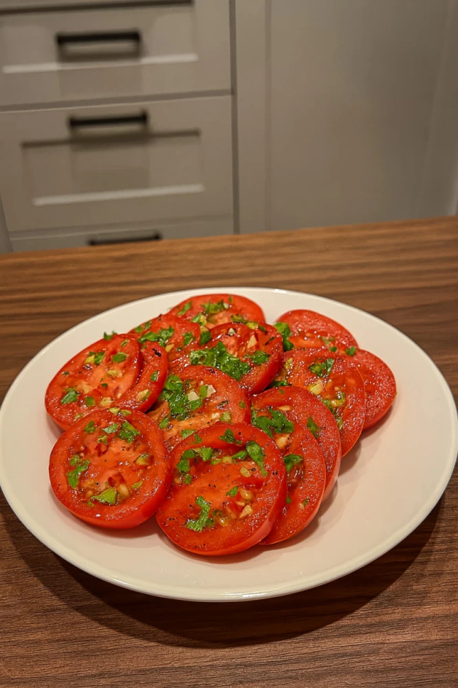 🍅 Помидоры маринованные по-итальянски 🍅

Лёгкая закуска с ярким вкусом и ароматом свежей зелени. Г