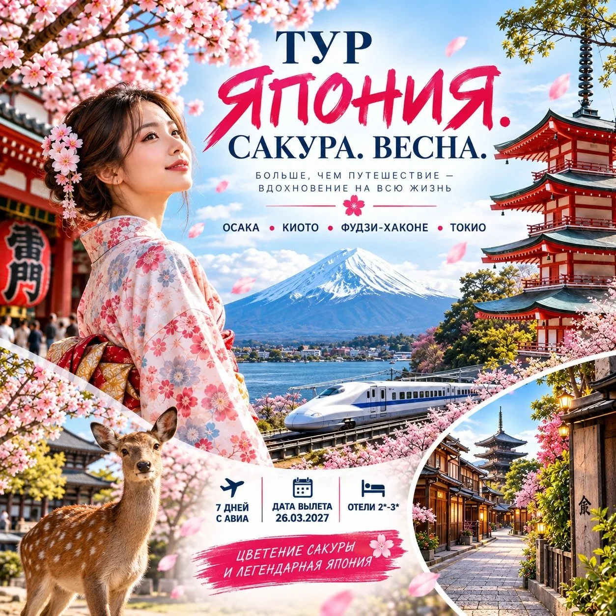 ОТ 3800$/ЧЕЛ ТУР «ЯПОНИЯ. САКУРА. ВЕСНА.» • 7 ДНЕЙ • С АВИА • (CT52)