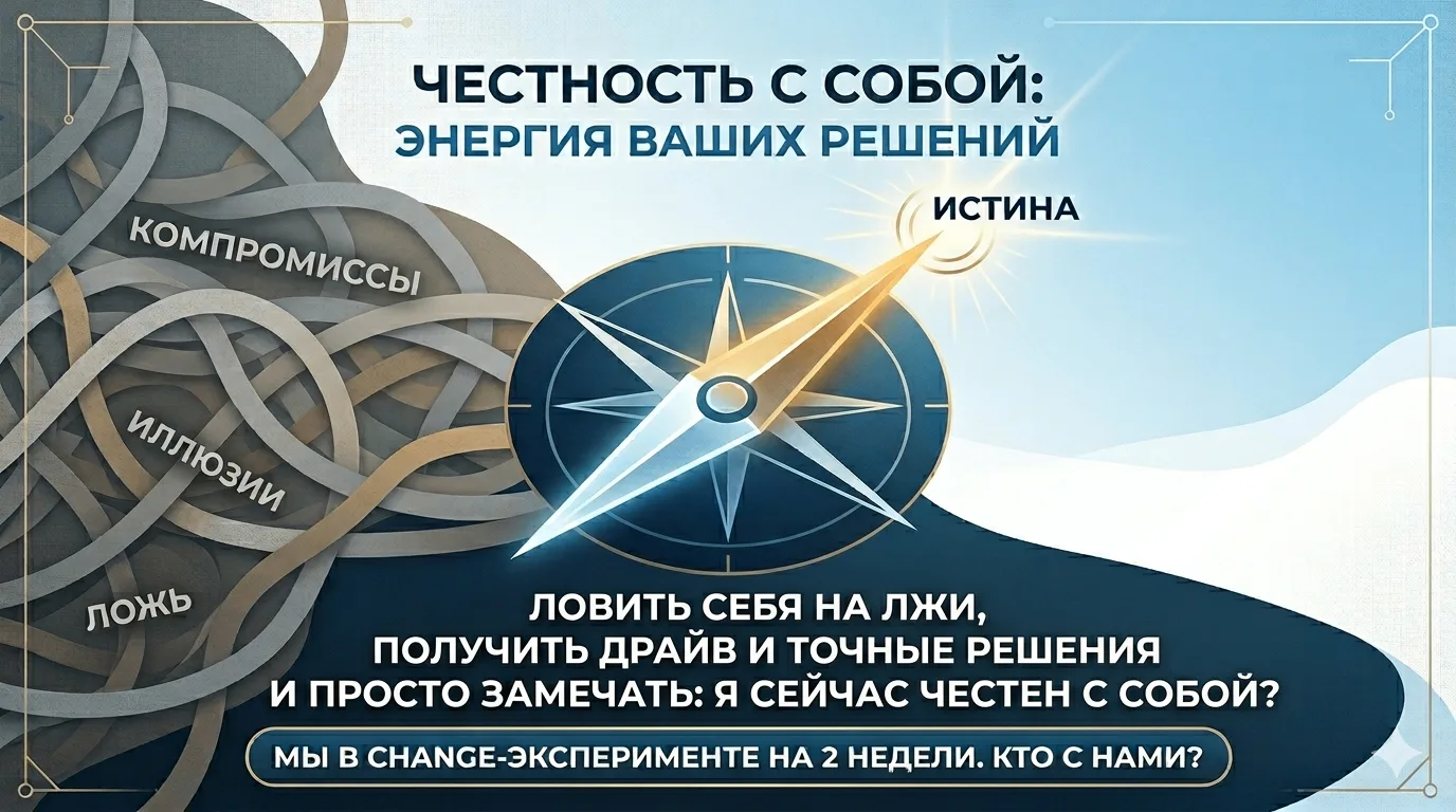 Честность с собой: почему от мелких компромиссов «засыпает» бизнес, как и мы сами.