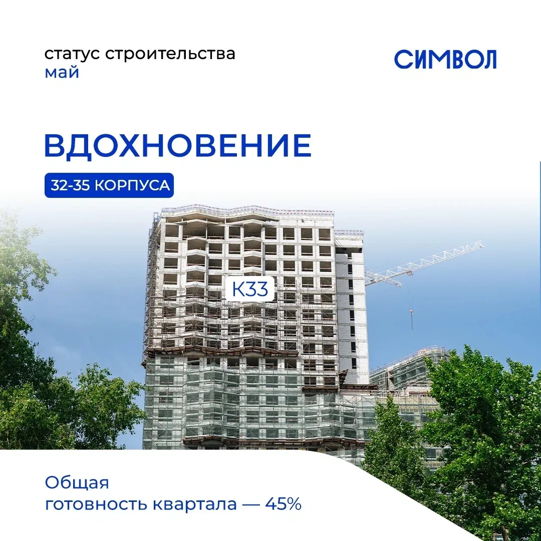 Подводим итоги мая в рубрике #СИМВОЛСтроительства. Сегодня — новости из корпусов 32–35 ...
