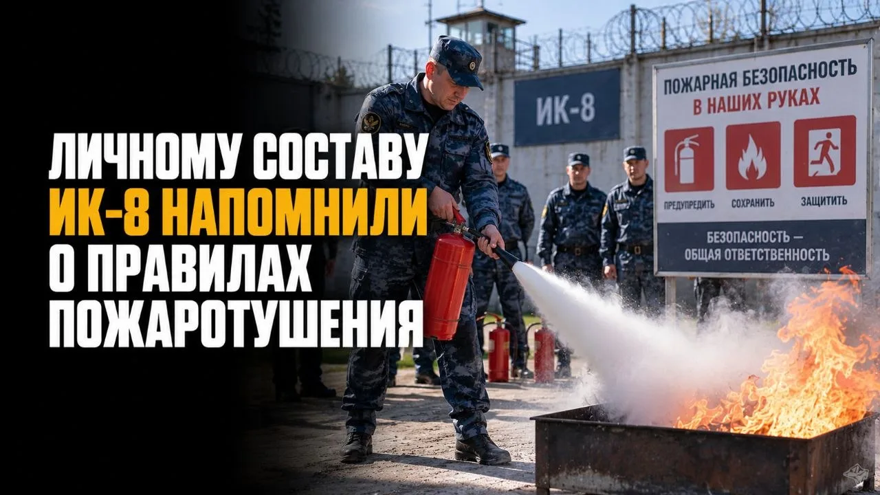 ЛИЧНОМУ СОСТАВУ ИК-8 НАПОМНИЛИ О ПРАВИЛАХ ПОЖАРОТУШЕНИЯ
