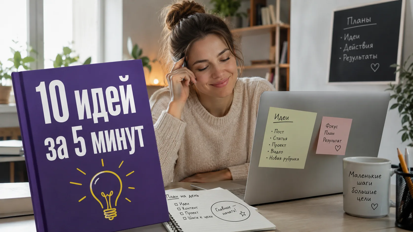📝 Как за 5 минут получить 10 идей с нейросетью