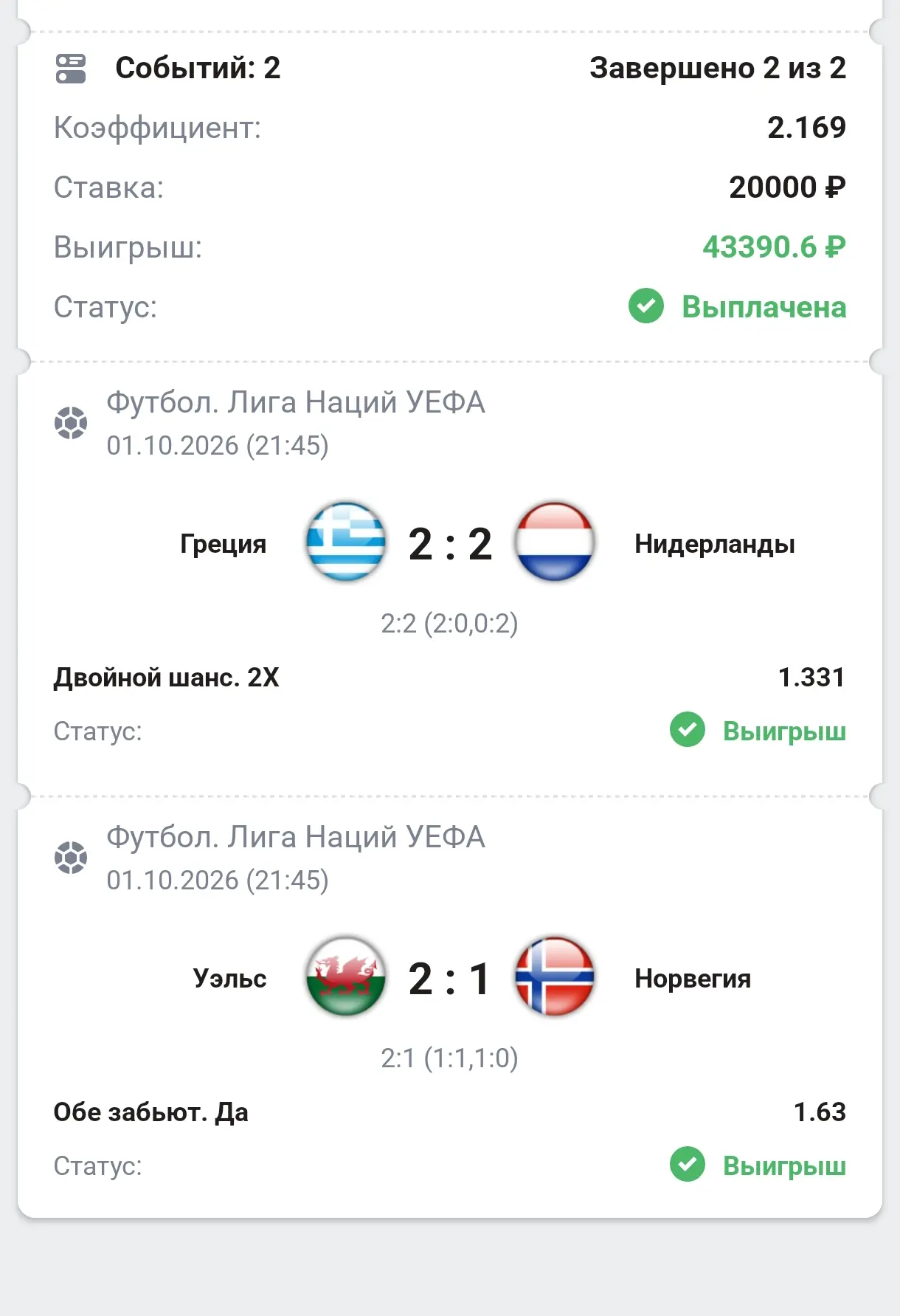 Отчет по вип ставкам за  1.10
