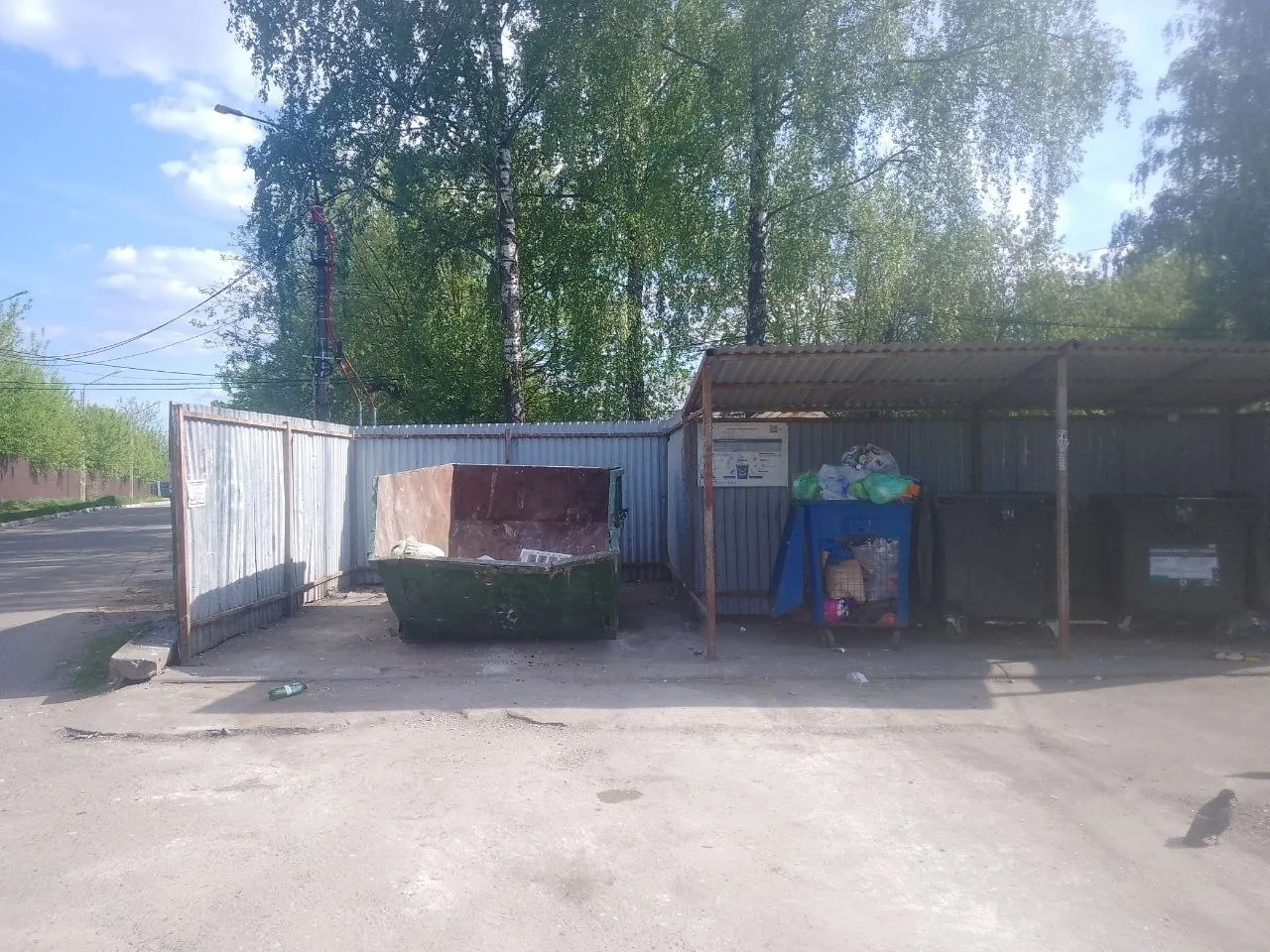 Это что за ноу-хау??? Весь мусор скинули за контейнерную площадку. Почему не загрузили все в Хартию 