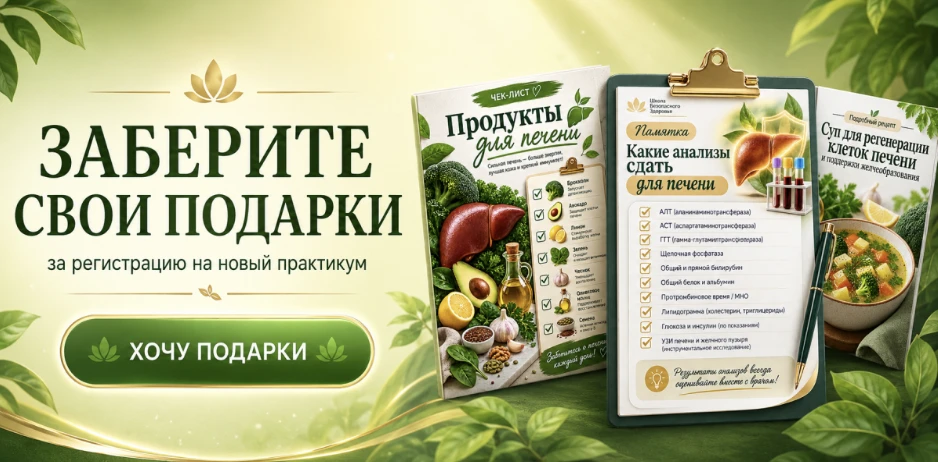 🎁 Сборник для печени 3 в 1: СУП + АНАЛИЗЫ + МЕНЮ
