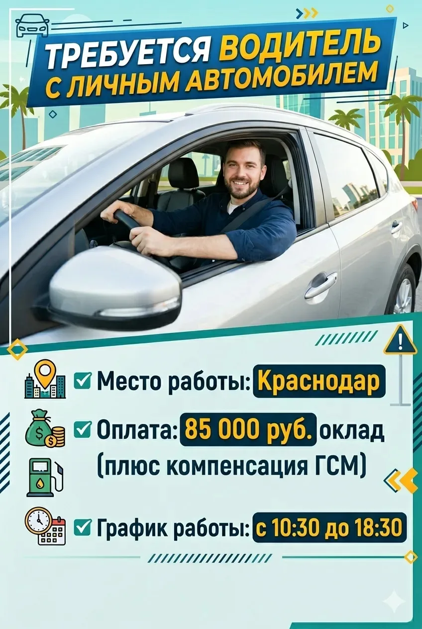 🔥Требуется ВОДИТЕЛЬ