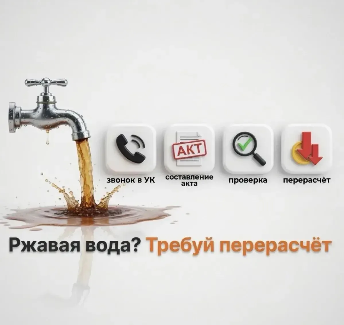 🔴 «Ржавая вода из крана: куда обращаться за перерасчетом»