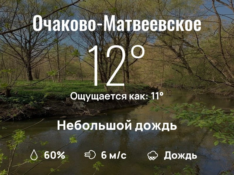 Что с погодой в Очаково-Матвеевском?