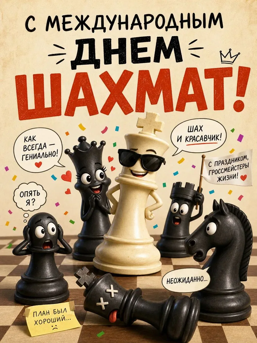 20 июля - Международный день шахмат! 🏁