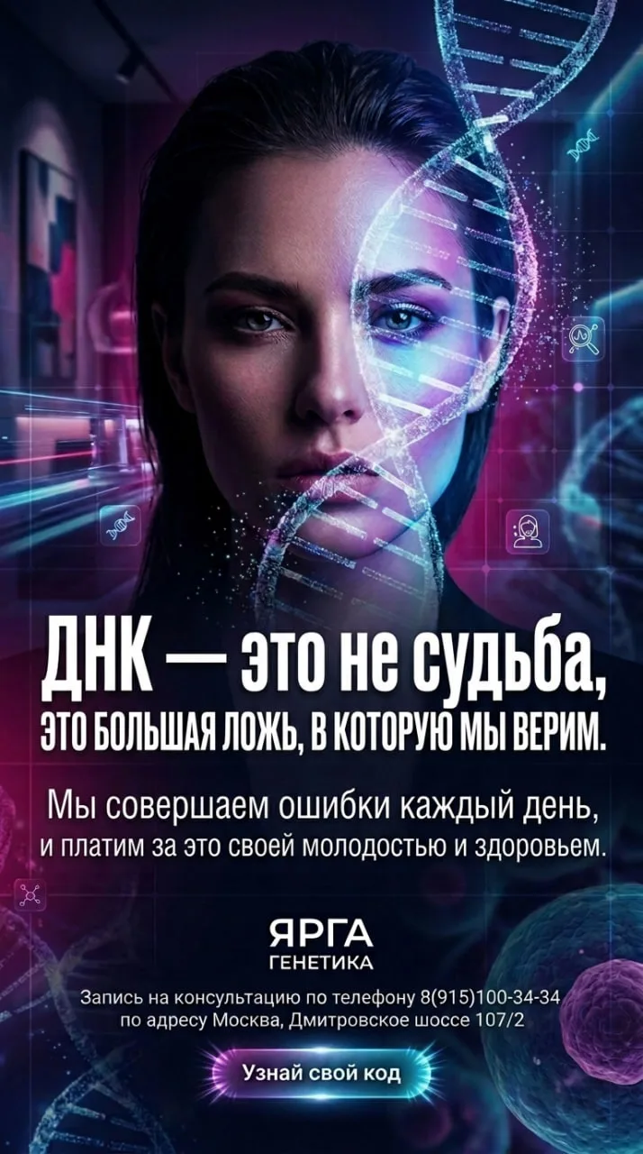 ДНК — это не судьба, а набор ошибок, которые мы совершаем каждый день, даже не подозрев...