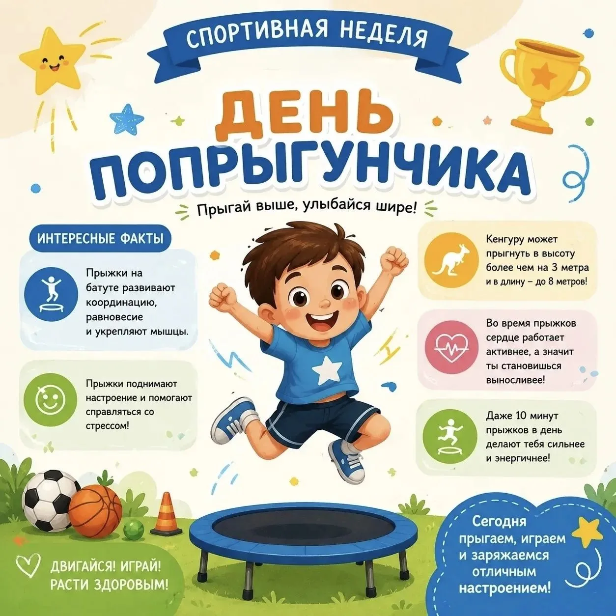 🎉 Спортивная неделя в саду: День Попрыгунчика в группе «Дельфинчики»🎉