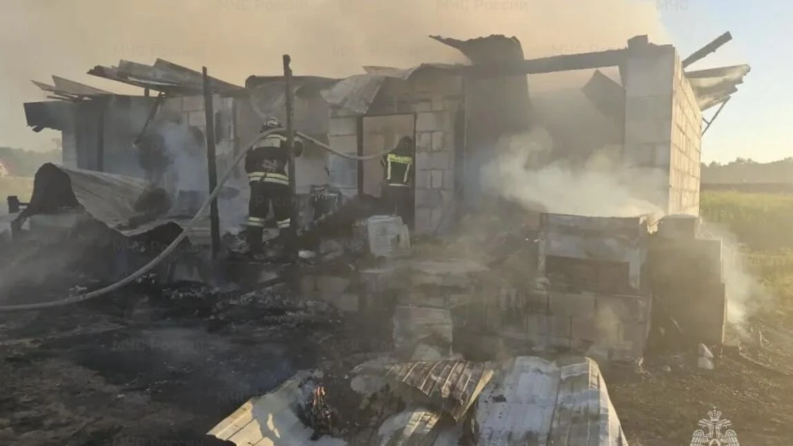В поселке под Орлом сгорел жилой дом