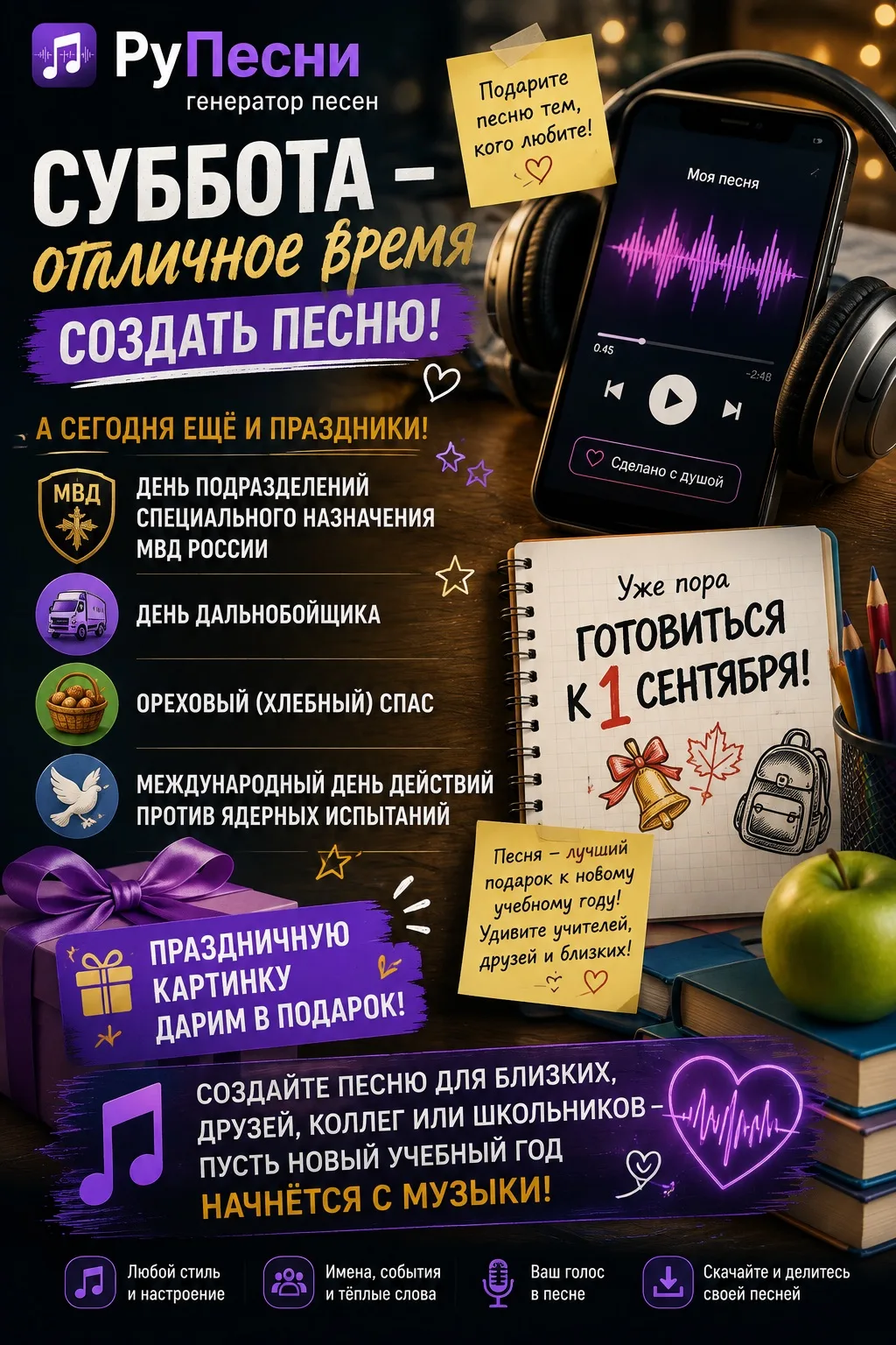 🎵 Суббота — отличное время создать свою песню!