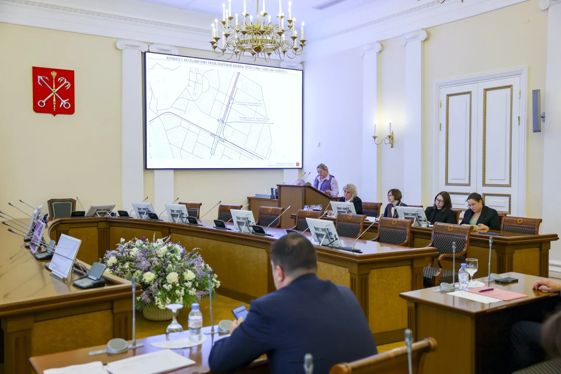 На рабочем совещании губернатора Александра Беглова с членами городского правительства ...