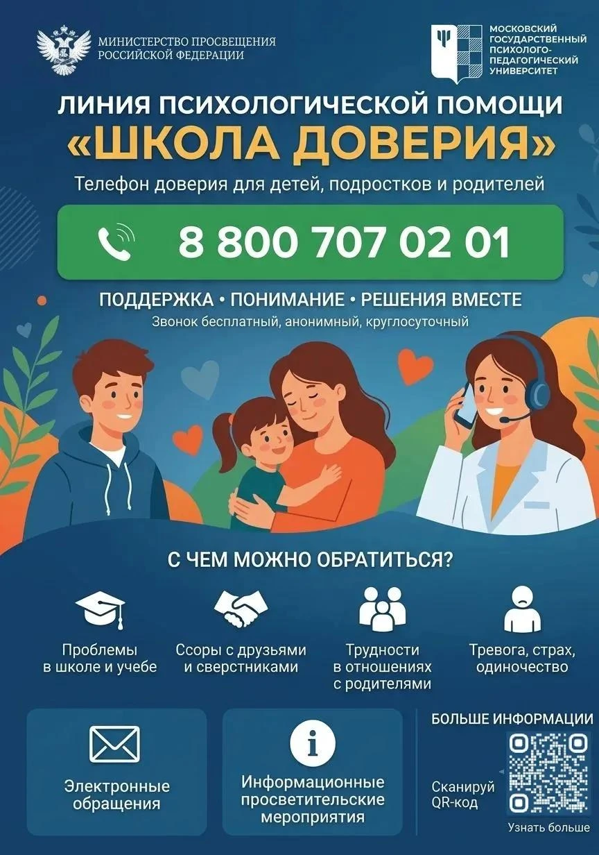 ШКОЛА ДОВЕРИЯ — ПРОСТРАНСТВО ПОДДЕРЖКИ И ПОМОЩИ