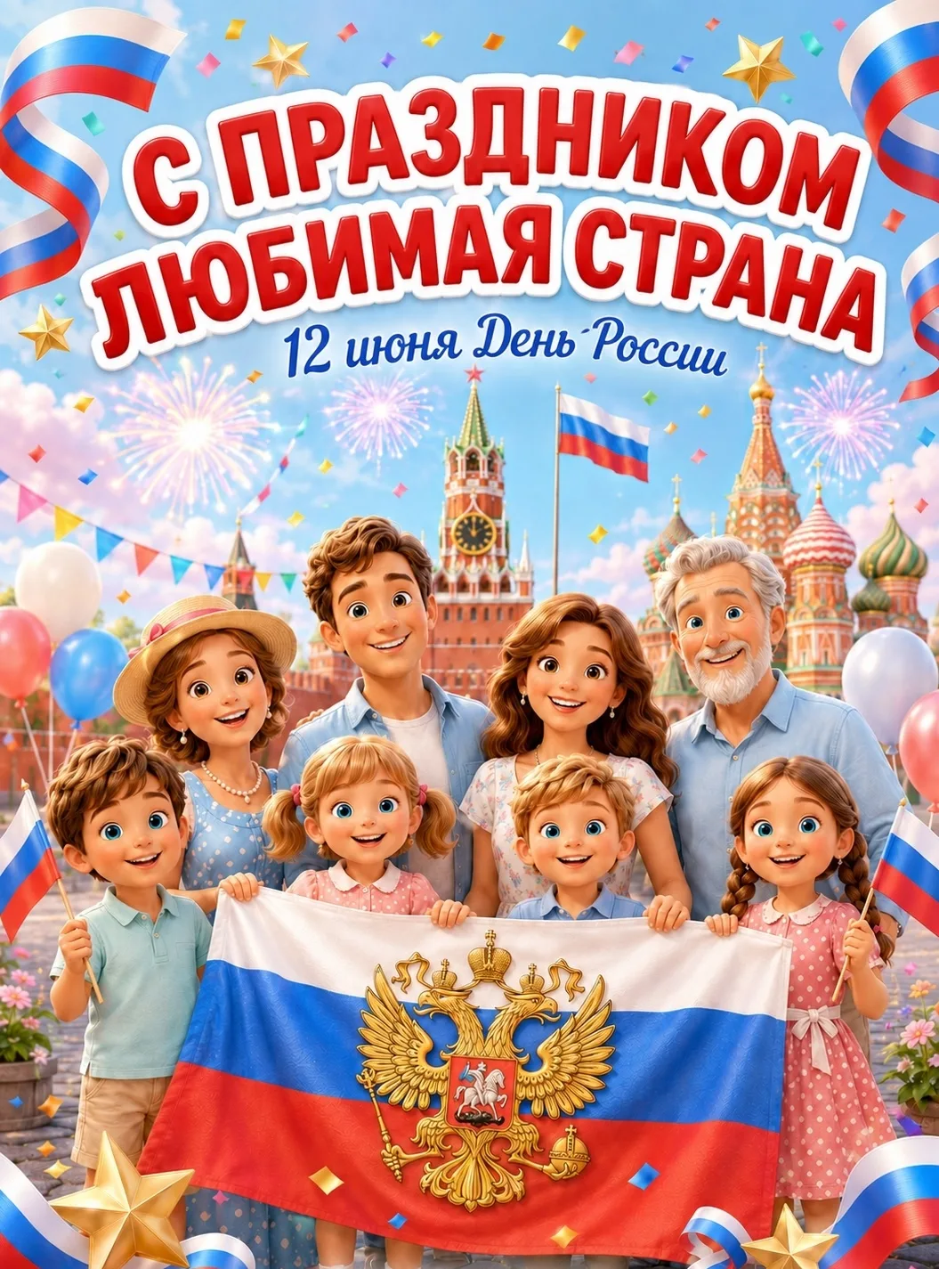 Продолжаем говорить о празднике 12 июня 🇷🇺

Для детей важно говорить о празднике не сухо и официал