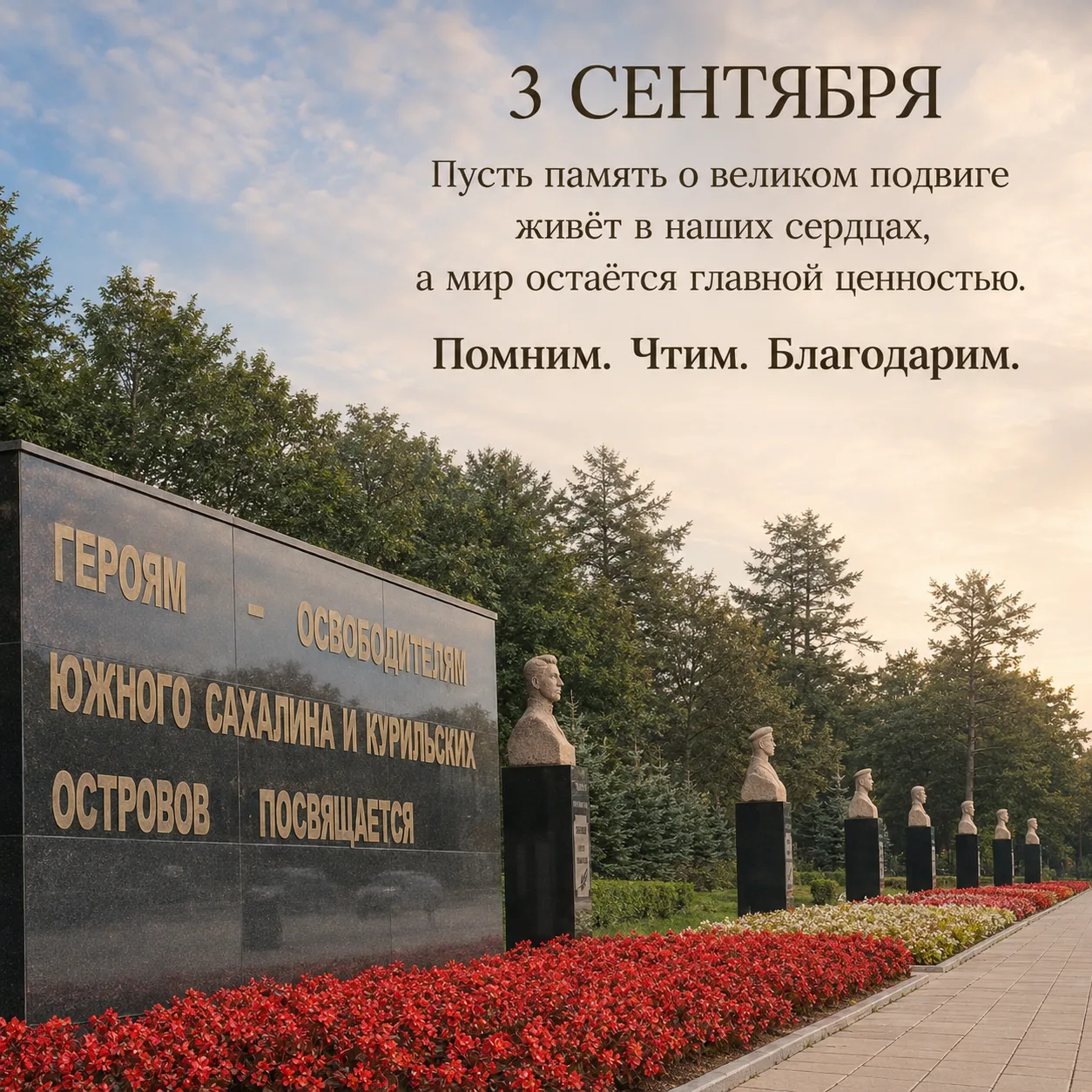 2 и 3 сентября Сахалинская область отметит важнейшую историческую дату — День Победы на...