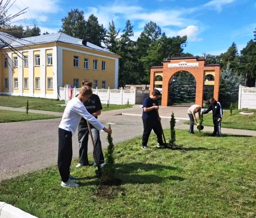 🌲 Новый зеленый уголок благодаря заботе Сбербанка!