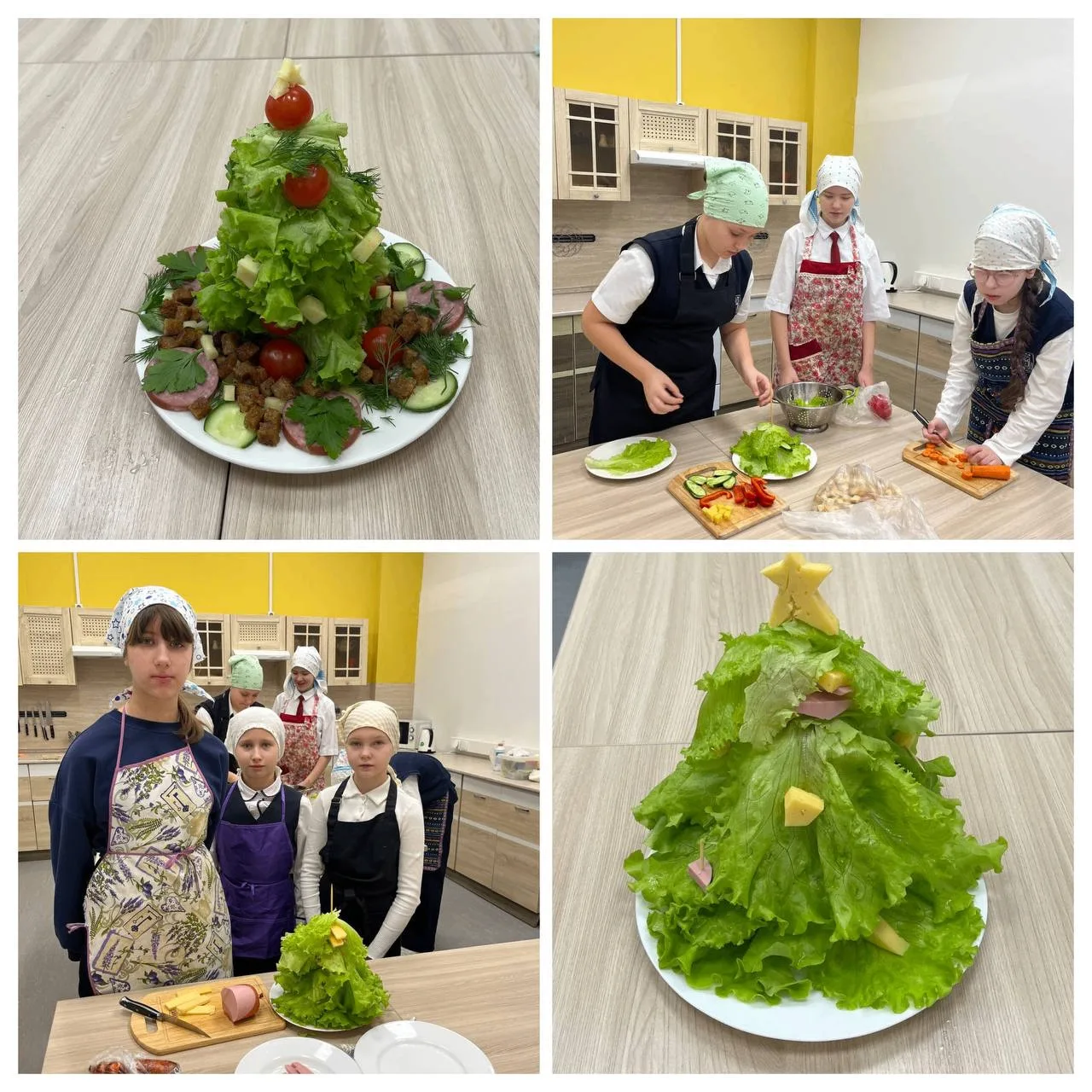 🥗 #Родная36 вовсю готовится к Новому году: ребята создают уникальные салаты на уроках труда  Благода