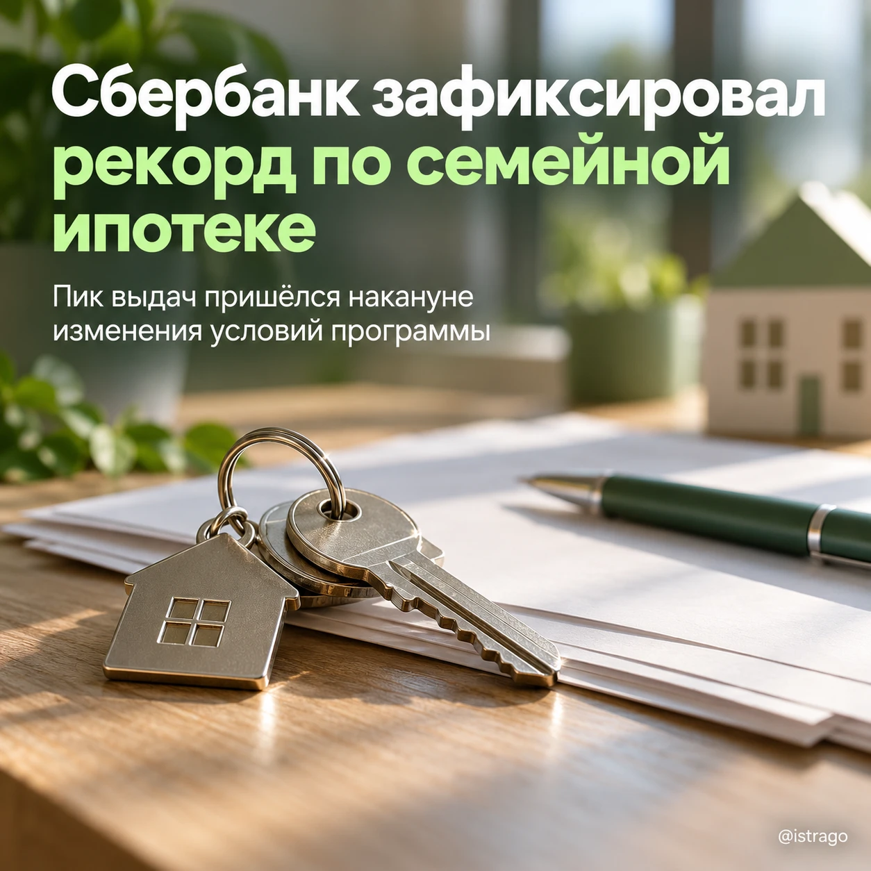 Сбербанк зафиксировал рекорд по семейной ипотеке