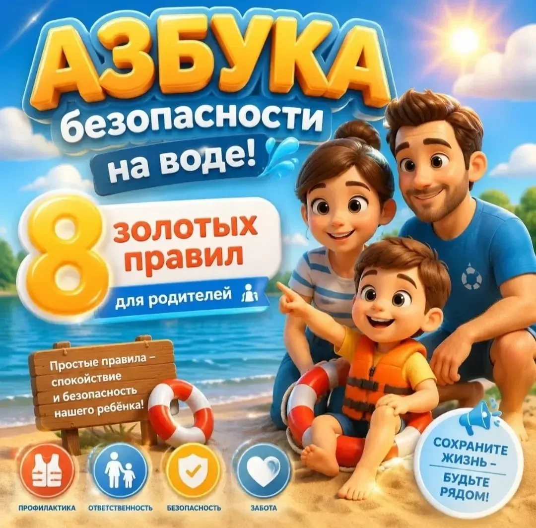 Азбука безопасности на воде: 8 золотых правил для родителей!