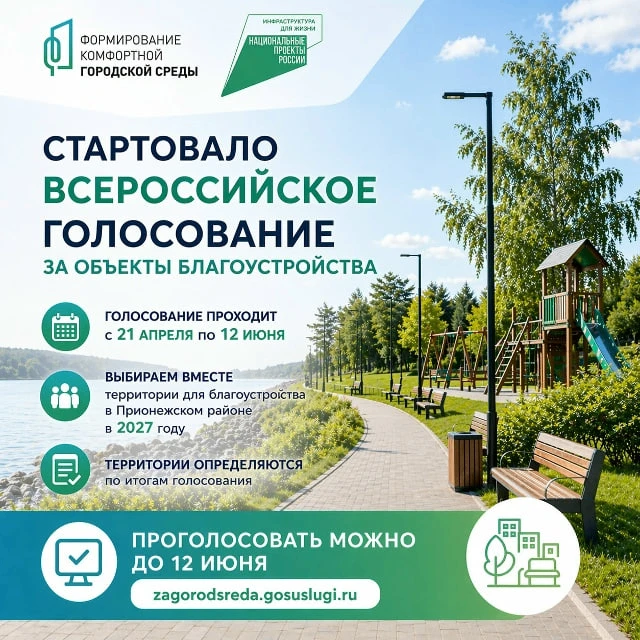 Стартовало Всероссийское голосование за объекты благоустройства