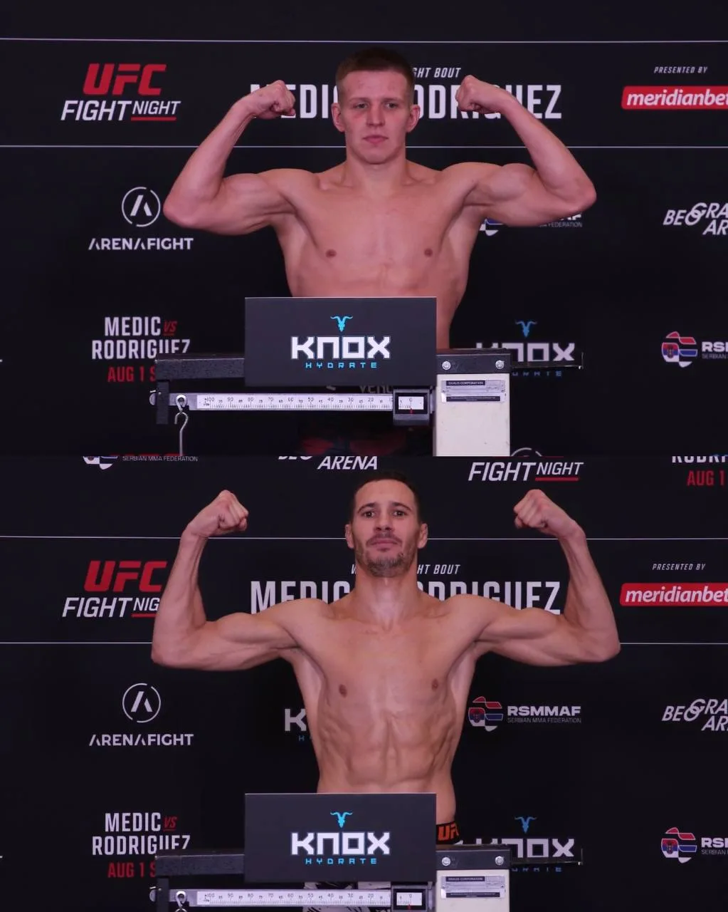 Взвешивание участников UFC Белград, поехали! Вологдин показал на весах 61,46 кг, Николи...
