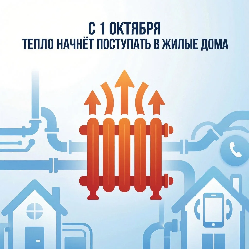 С 1 октября тепло начнёт поступать в жилые дома.
