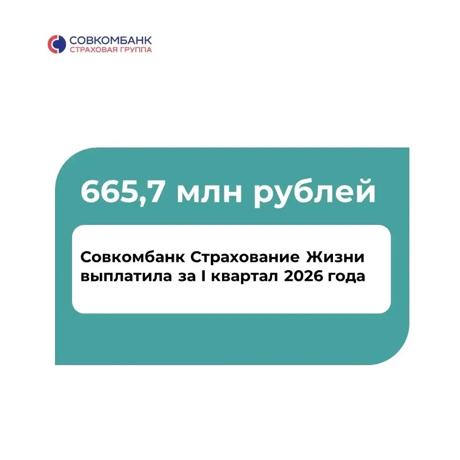 В I квартале 2026 года компания выплатила 665,7 млн рублей по страховым случаям (без уч...