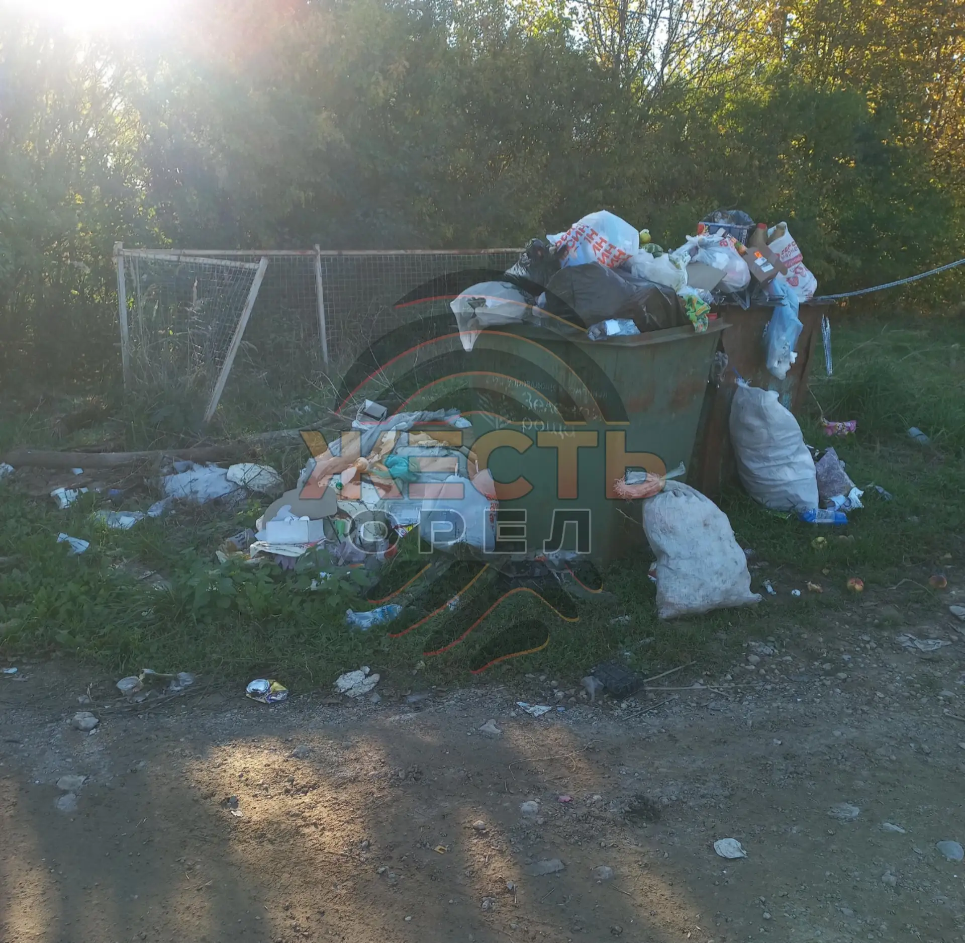 В Хардиково Орловского округа больше двух недель не вывозят мусор