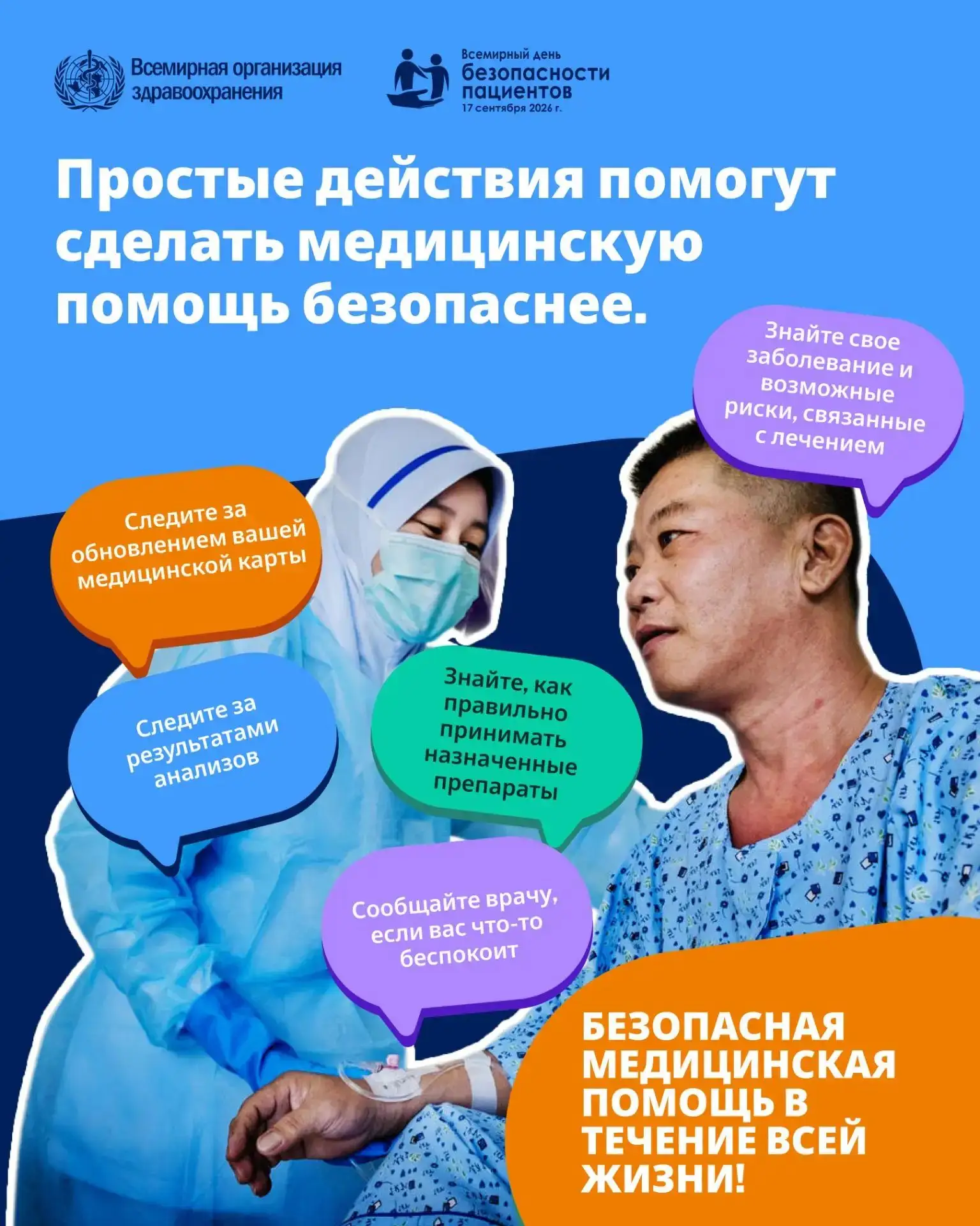 Ваше здоровье — в ваших руках: правила безопасности пациентов🩺