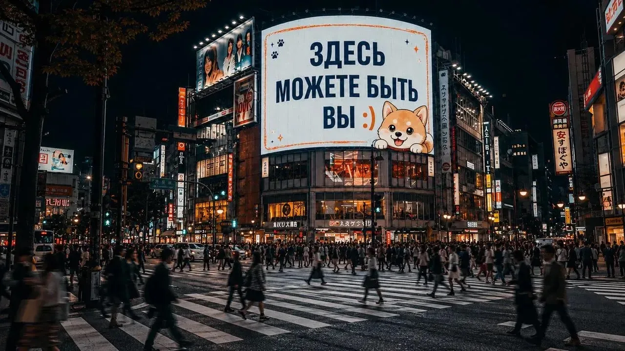 15 секунд славы посреди Токио. И я бы от такого не отказалась 😄🇯🇵