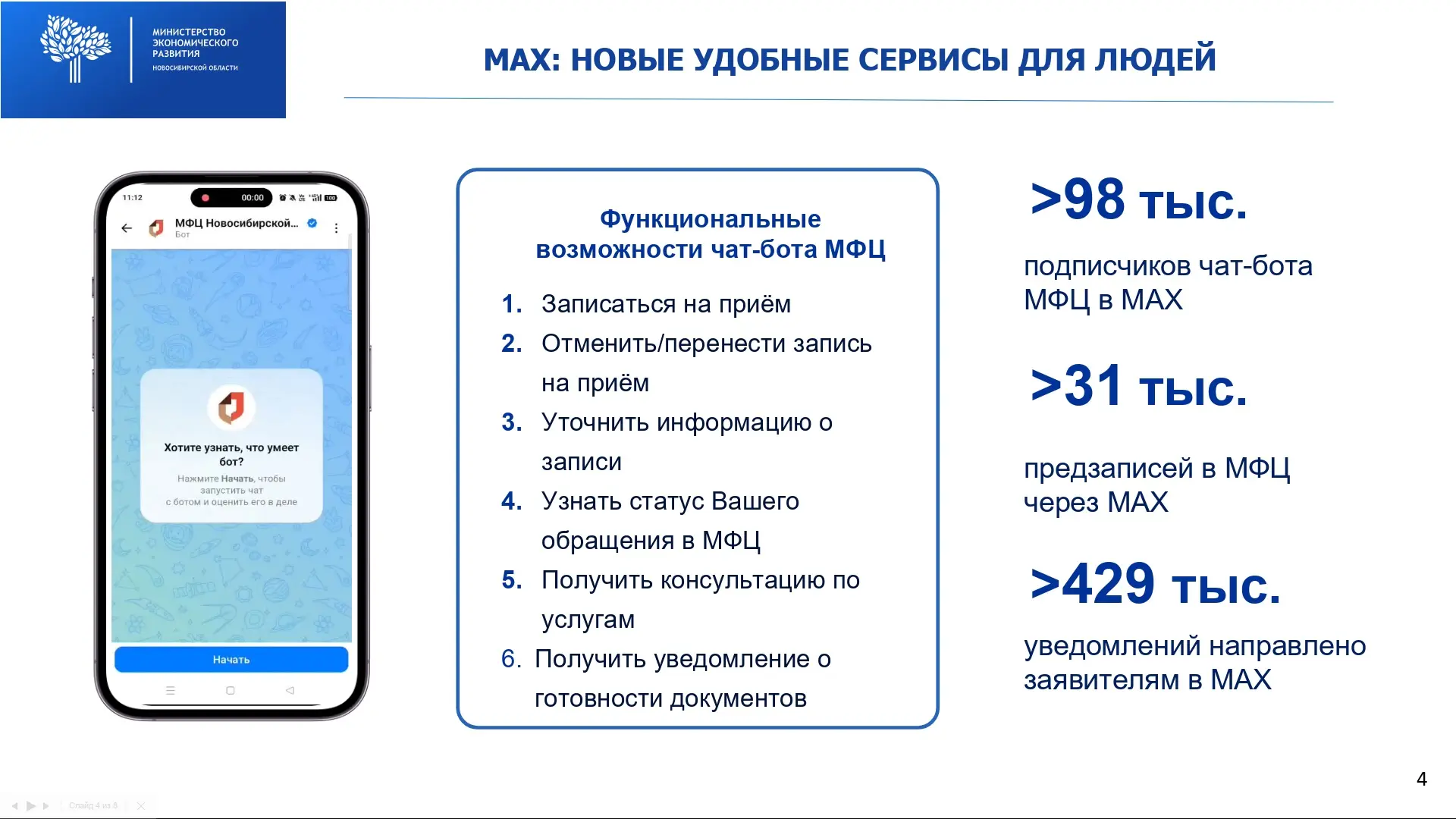 МФЦ Новосибирской области – это сеть из 43 стационарных филиалов, 48 структурных подраз...