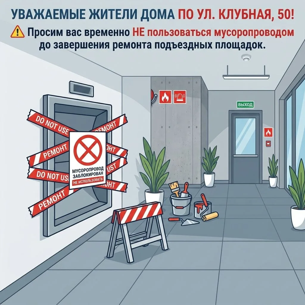 📢 УВАЖАЕМЫЕ ЖИТЕЛИ ДОМА ПО УЛ. КЛУБНАЯ, 50!